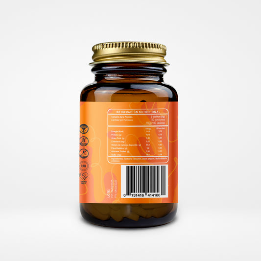 Curcuma y Pimienta Negra en Tableta Riandco (100 Tabl x 500mg)