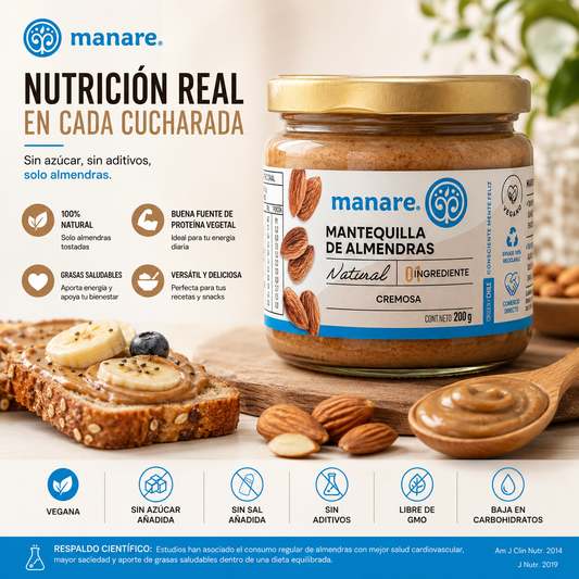 Mantequilla de Almendras Manare (200 g)