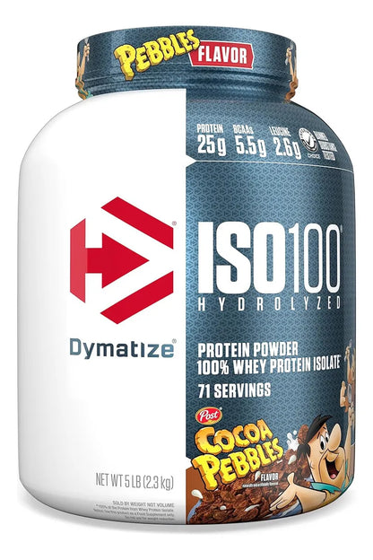 🥇 Proteína Aislada (Isolate) Hidrolizada Dymatize ISO100 – Sabor Cocoa Pebbles (5 lbs / 71 servicios)