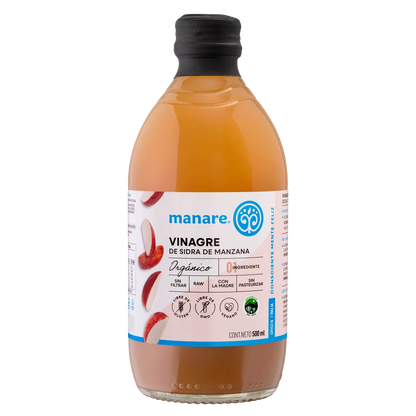 Vinagre de Sidra de Manzana Orgánico Manare (500 ml)
