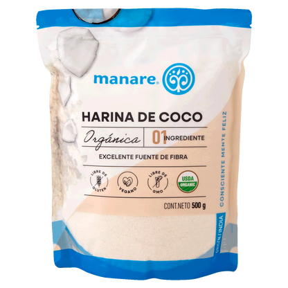Harina de coco orgánica Manare 500 g