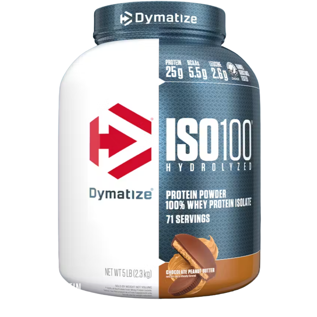 🥇 Proteína Aislada (Isolate) Hidrolizada Dymatize ISO100 – Sabor Chocolate Peanut Butter (5 lbs / 71 servicios)