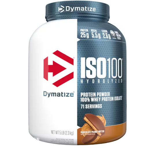 🥇 Proteína Aislada (Isolate) Hidrolizada Dymatize ISO100 – Sabor Chocolate Peanut Butter (5 lbs / 71 servicios)