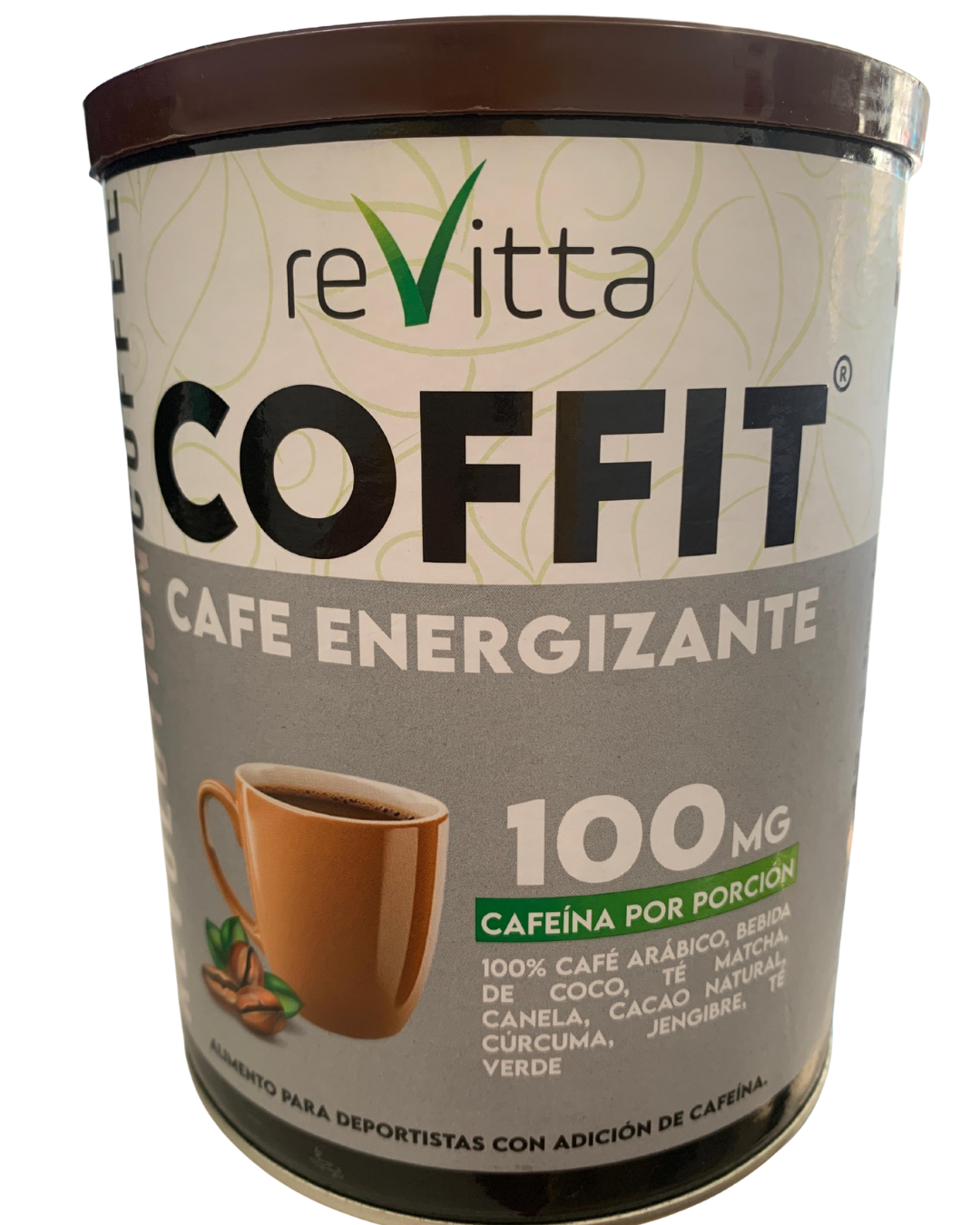 Café Energizante Coffit Revitta + Bebida de Coco + Matcha + Canela + Cacao + Curcuma + Jengibre + Té Verde (300g / 30 porciones)