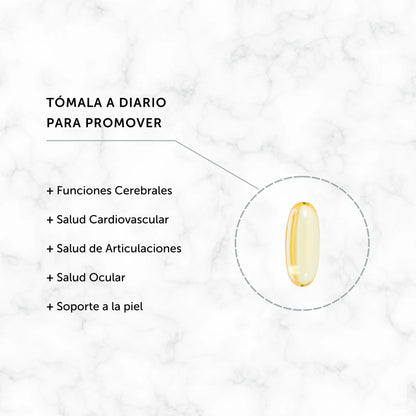 🐟 Omega 3 Revel Aceite de Pescado Anchoveta – 1200 mg (EPA 800 + DHA 400) (60 cápsulas / 30 porciones)