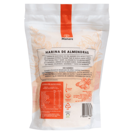 Harina de Almendras Sin Piel Manare (400 g)