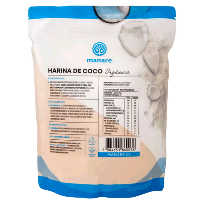 Harina de coco orgánica Manare 500 g