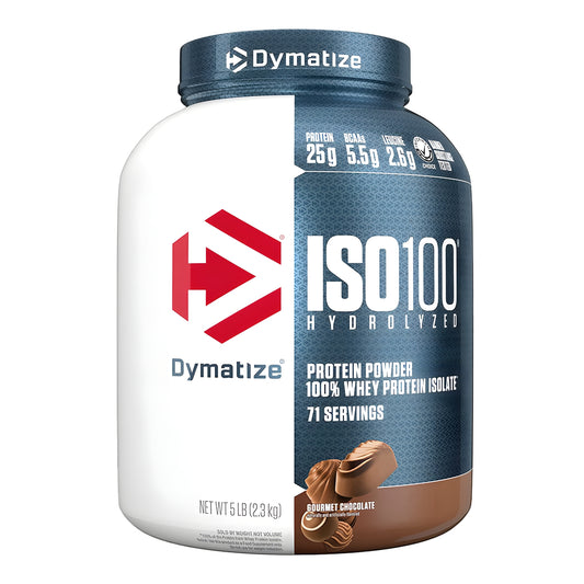 🥇 Proteína Aislada (Isolate) Hidrolizada Dymatize ISO 100 – Sabor Gourmet Chocolate (5 lbs / 71 servicios)