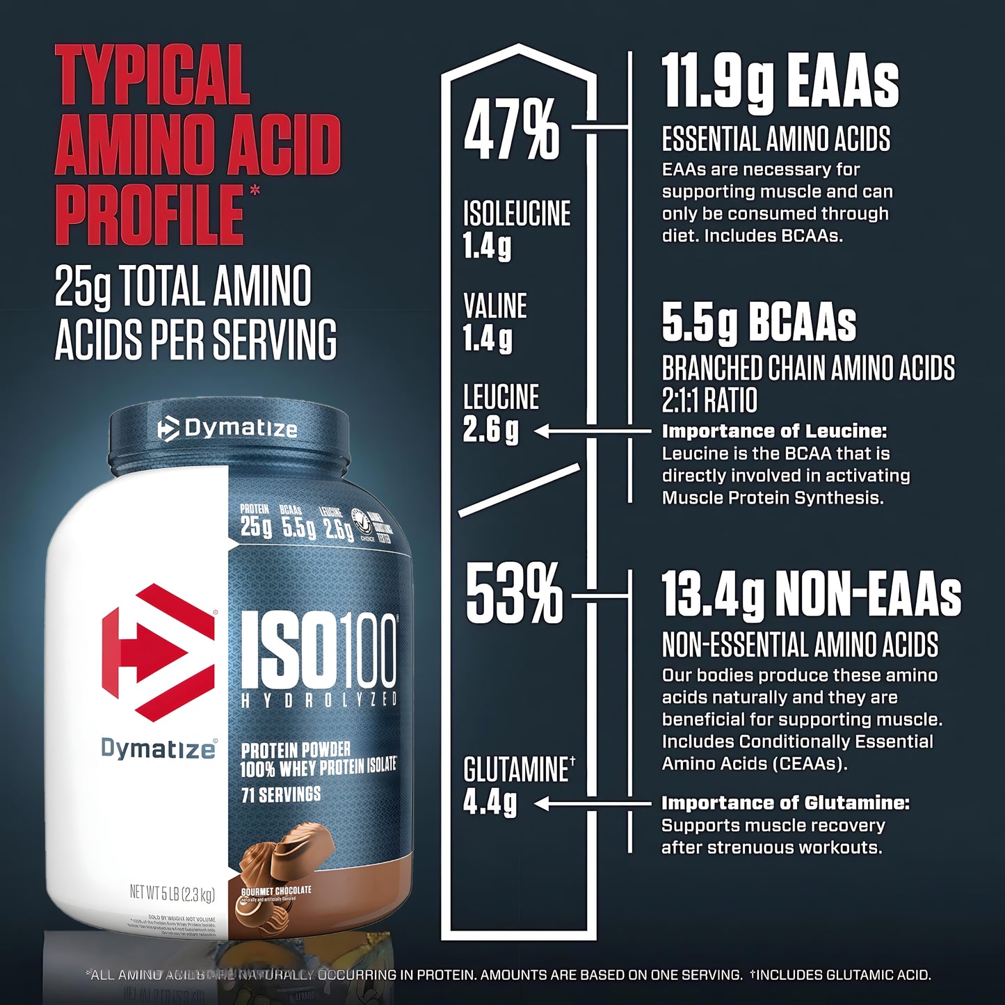 🥇 Proteína Aislada (Isolate) Hidrolizada Dymatize ISO 100 – Sabor Gourmet Chocolate (5 lbs / 71 servicios)