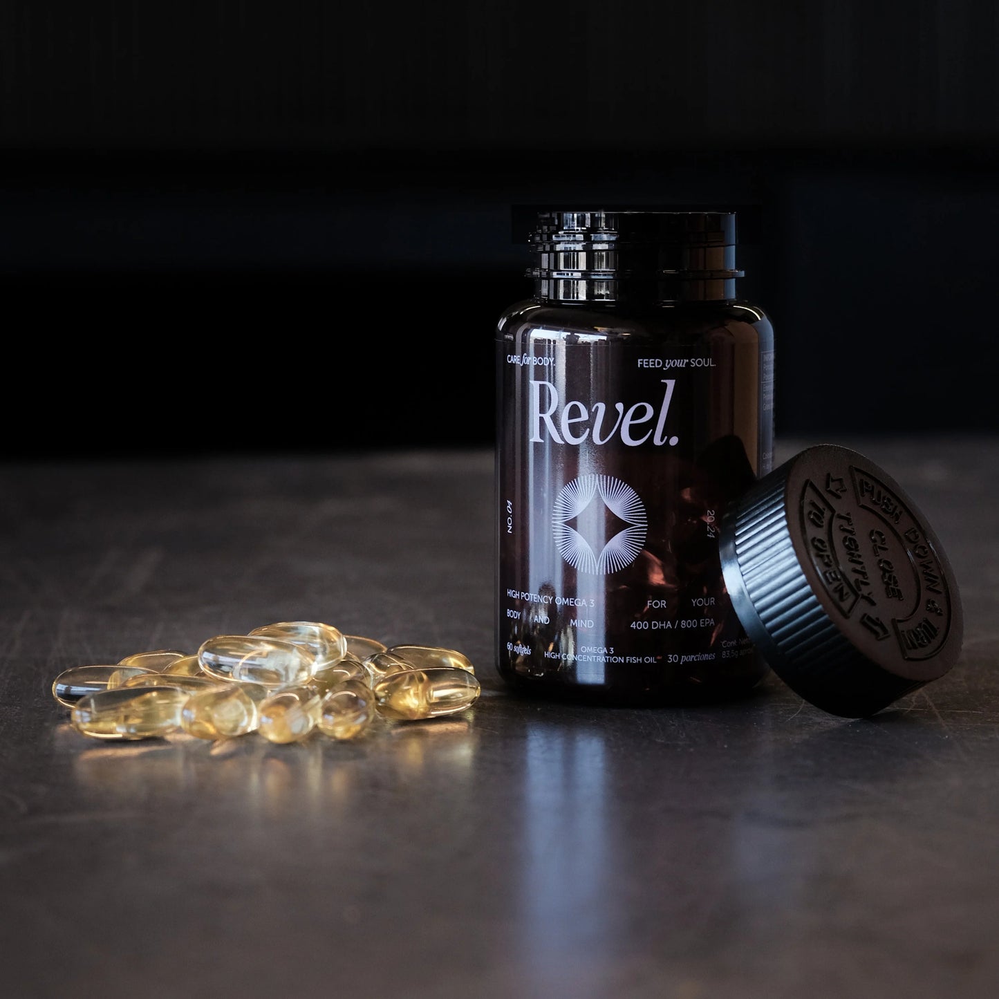 🐟 Omega 3 Revel Aceite de Pescado Anchoveta – 1200 mg (EPA 800 + DHA 400) (60 cápsulas / 30 porciones)