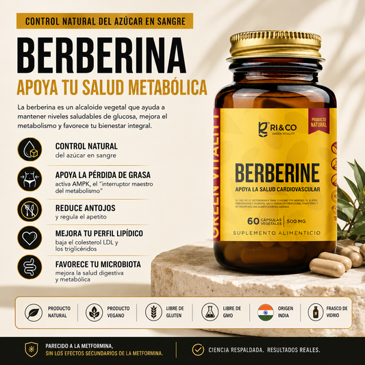 Berberina Riandco Controlar la Glucosa (60 cap x 500mg)