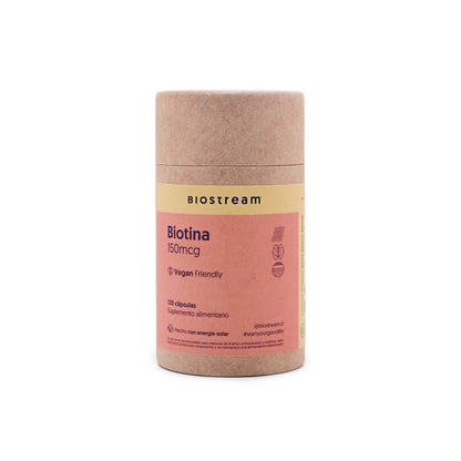 Biotina 150mcg Biostream (120 Cápsulas Vegana)