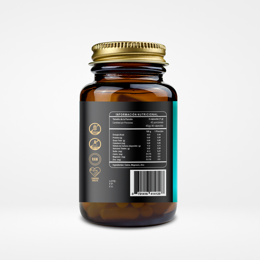 Calcio + Zinc + Magnesio Riandco Para Fortalecer Tus Huesos y Reforzar tus Defensas (90 cap x 500mg)