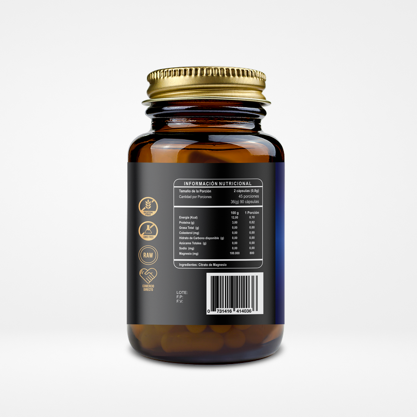 Citrato de Magnesio Riandco (90 cap x 400mg)