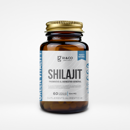 Shilajit Riandco (60 cápsulas x 500mg) Para Aumentar Energía y Resistencia Física
