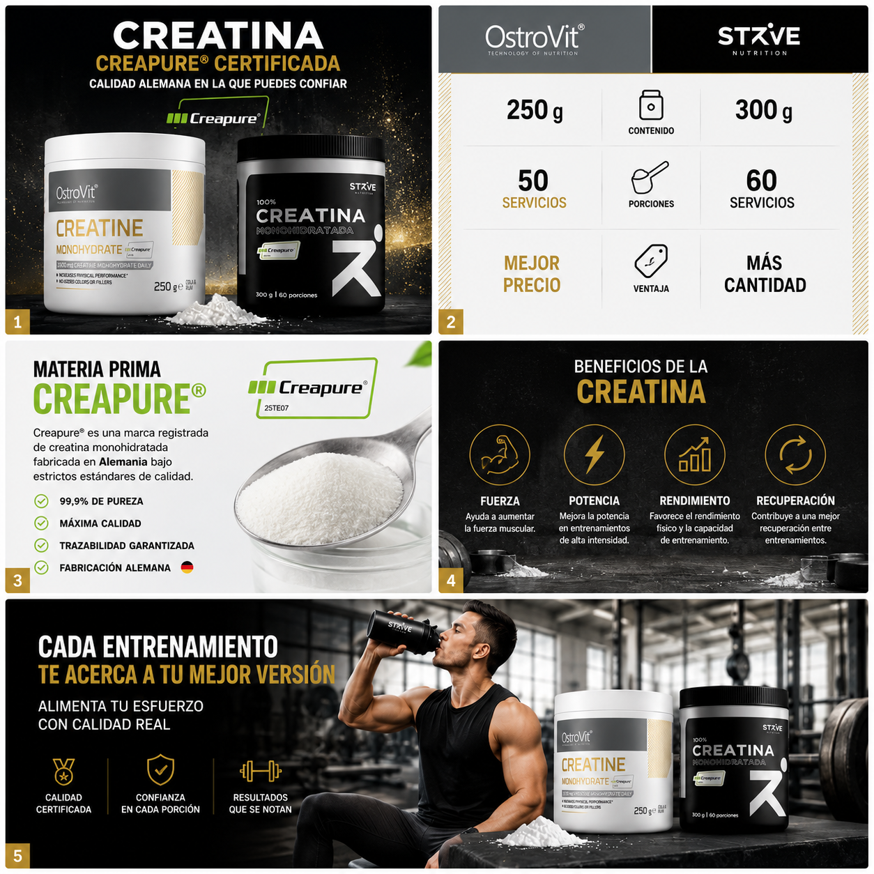 Creatinas Creapure® 100% Certificadas | Calidad Alemana
