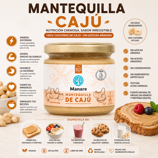 Mantequilla de Caju Manare (200 g)