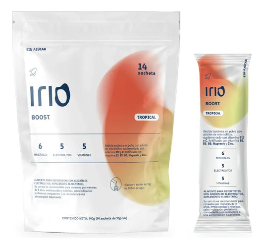 Irio Boost – Bebida Isotónica en Polvo Sabor Tropical