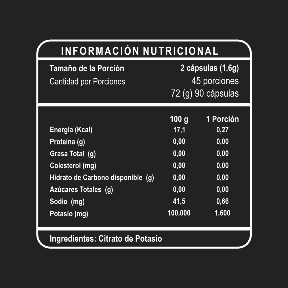 Citrato de Potasio Riandco (90 cap x 800mg)