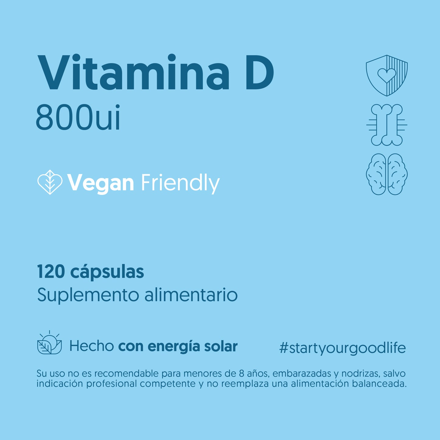 Vitamina D3 Biostream (120 Cápsulas - 800ui)