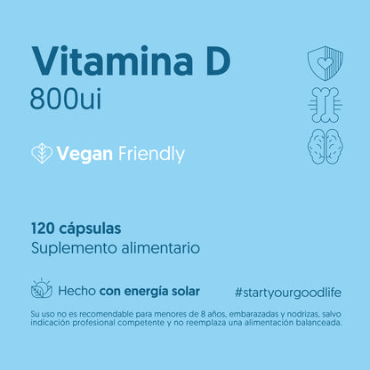 Vitamina D3 Biostream (120 Cápsulas - 800ui)