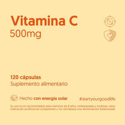 Vitamina C 500mg Biostream (120 capsulas - 500mg)