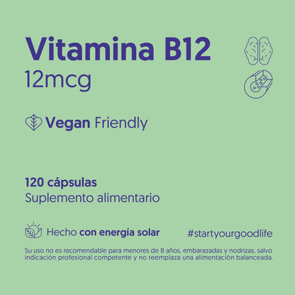 Vitamina B12 Biostream (120 capsulas - 12 mcg)