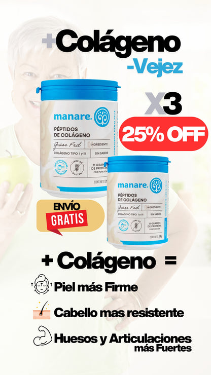 Péptidos de Colágeno Hidrolizado Manare 250 gr – Piel, Articulaciones y Bienestar
