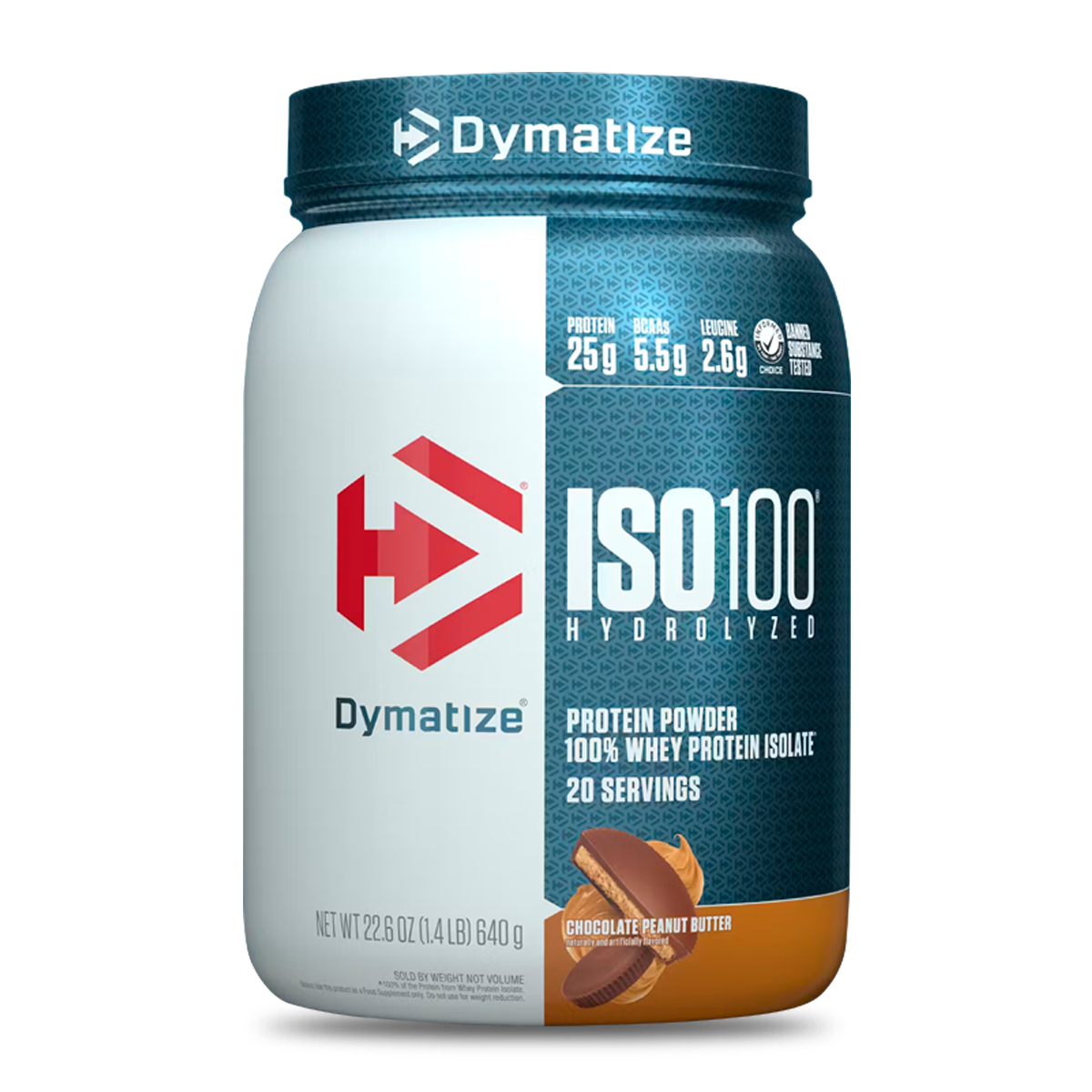 🥇 Proteína Aislada (Isolate) Hidrolizada Dymatize ISO100 – Sabor Chocolate (1,34 lbs / 20 servicios)