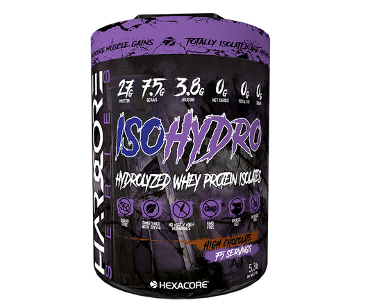 Proteína de Suero Aislada (Isolate) ISO HYDRO Hidrolizada Hexacore Sabor High Chocolate – 5.3 lbs (75 servicios)