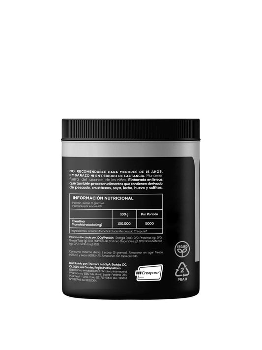 Creatina CREAPURE Monohidratada Micronizada Sin Sabor STRIVE (300r / 60 servicios)