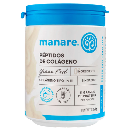 Péptidos de Colágeno Hidrolizado Manare 250 gr – Piel, Articulaciones y Bienestar