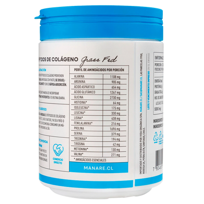 Péptidos de Colágeno Hidrolizado Manare 250 gr – Piel, Articulaciones y Bienestar