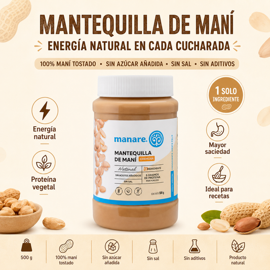 Mantequilla de mani Manare 500 g