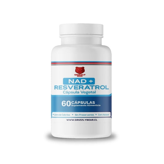 Nad + Resveratrol 500mg Grizzly (60 cap / 60 porciones)