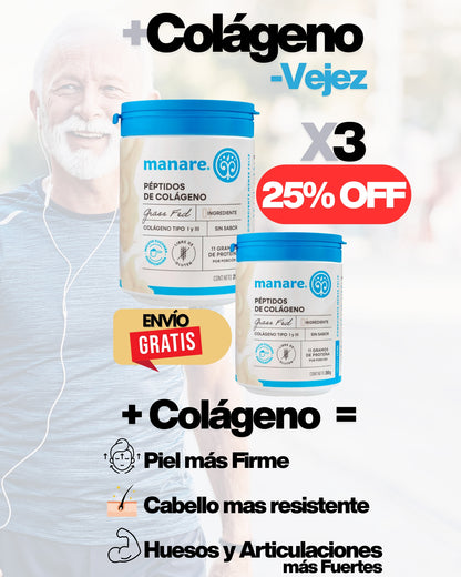 Péptidos de Colágeno Hidrolizado Manare 250 gr – Piel, Articulaciones y Bienestar