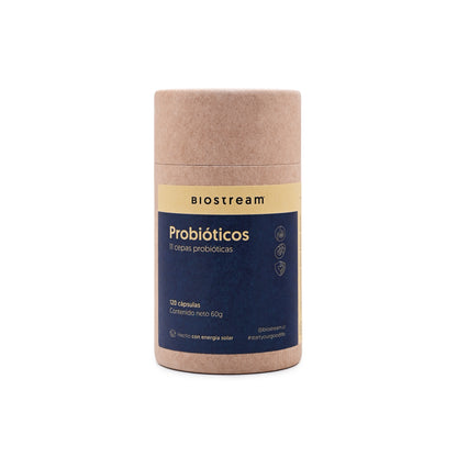 Probióticos 11 Cepas 6 Billones UFC Biostream (120 Cápsulas)