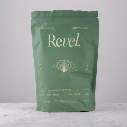Proteína Vegana Premium Revel – Sabor Capuccino (540 g)
