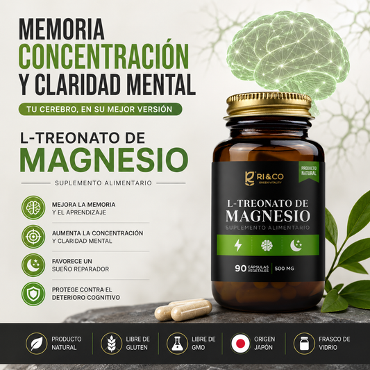L-Treonato de Magnesio Riandco (90 cap x 500mg)