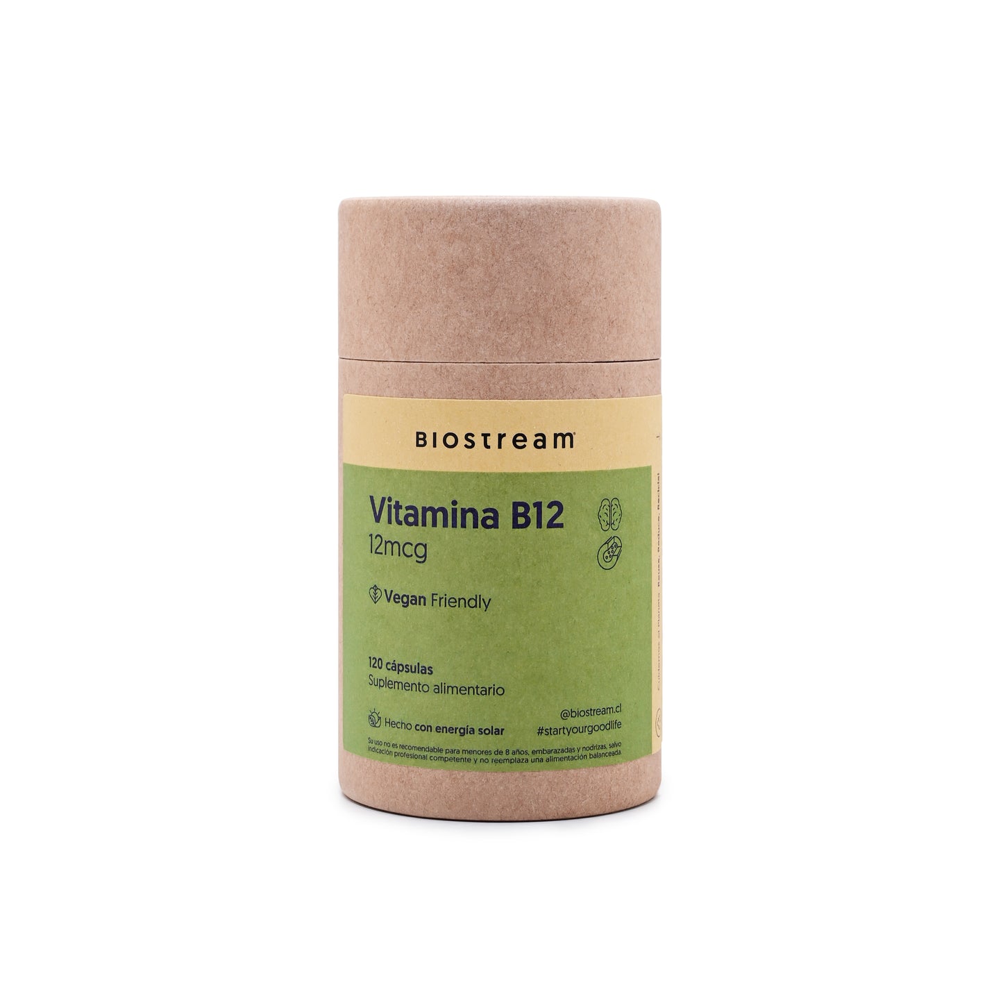 Vitamina B12 Biostream (120 capsulas - 12 mcg)