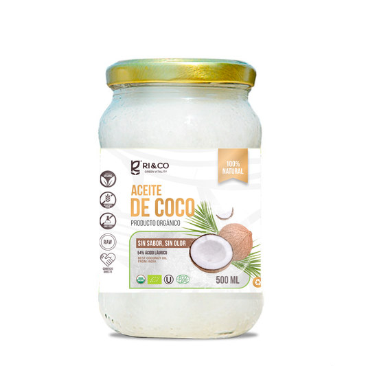 🥥 Aceite de Coco Orgánico Riandco 500 ml – Sin Olor, Sin Sabor