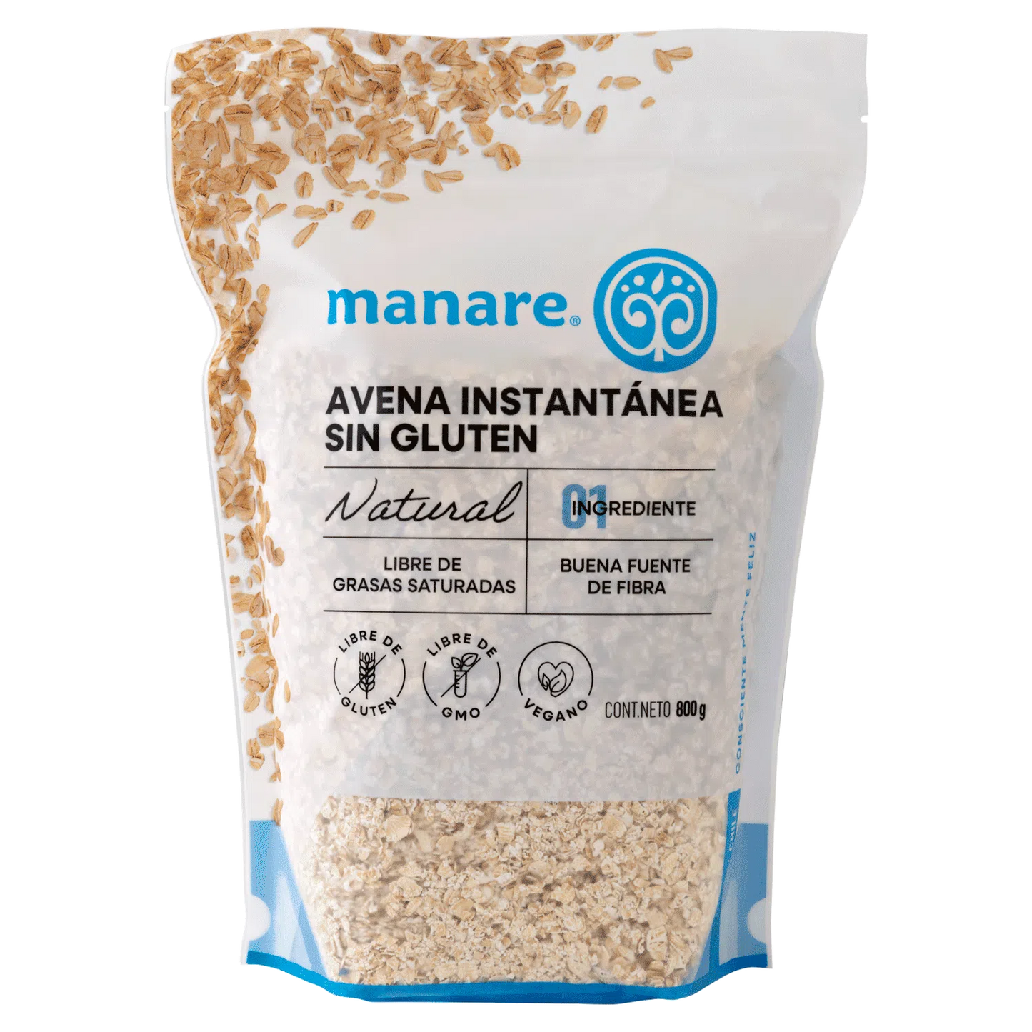 Avena Sin Gluten Instantánea Manare 800 g