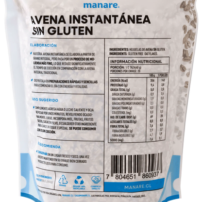 Avena Sin Gluten Instantánea Manare 800 g