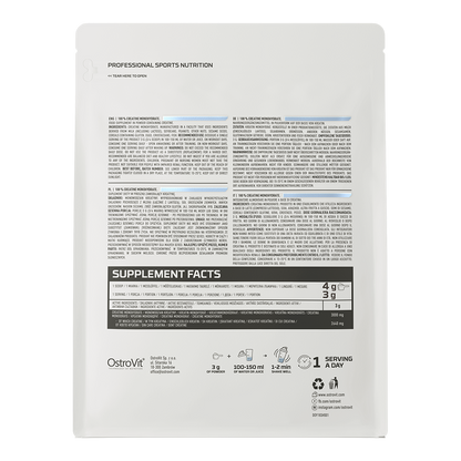 Creatina Monohidratada Sin Sabor Ostrovit (500r / 100 servicios)