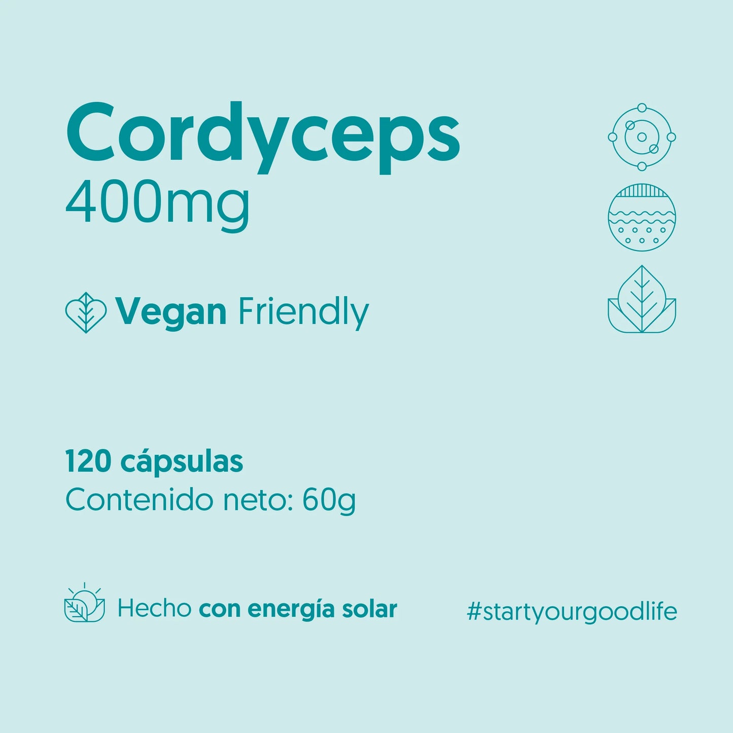Cordyceps Hongo Biostream (120 Capsulas 400mg)