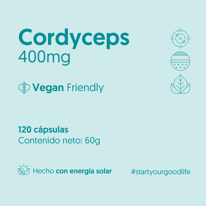 Cordyceps Hongo Biostream (120 Capsulas 400mg)