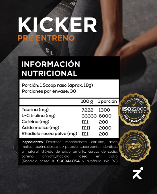 Kicker Pre Entreno Strive – (540 g - 30 porciones)