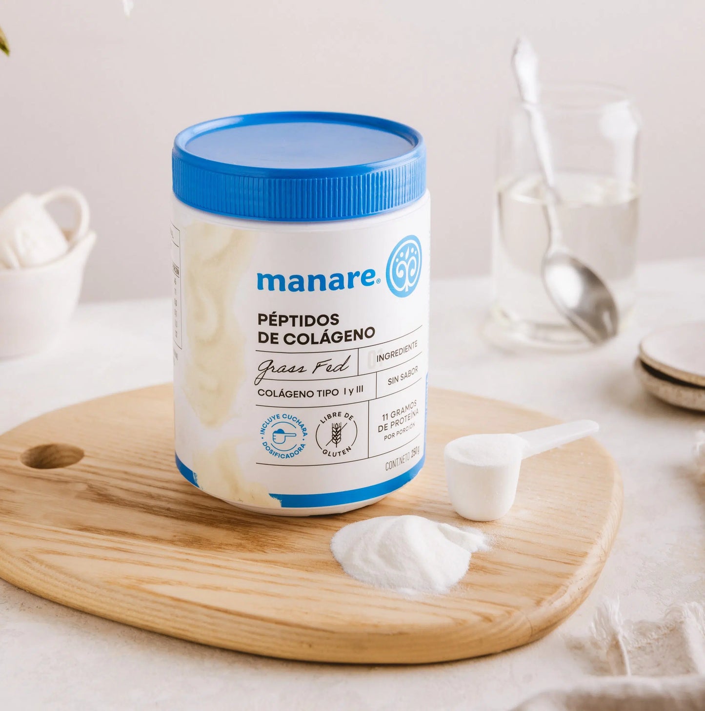 Péptidos de Colágeno Hidrolizado Manare 250 gr – Piel, Articulaciones y Bienestar