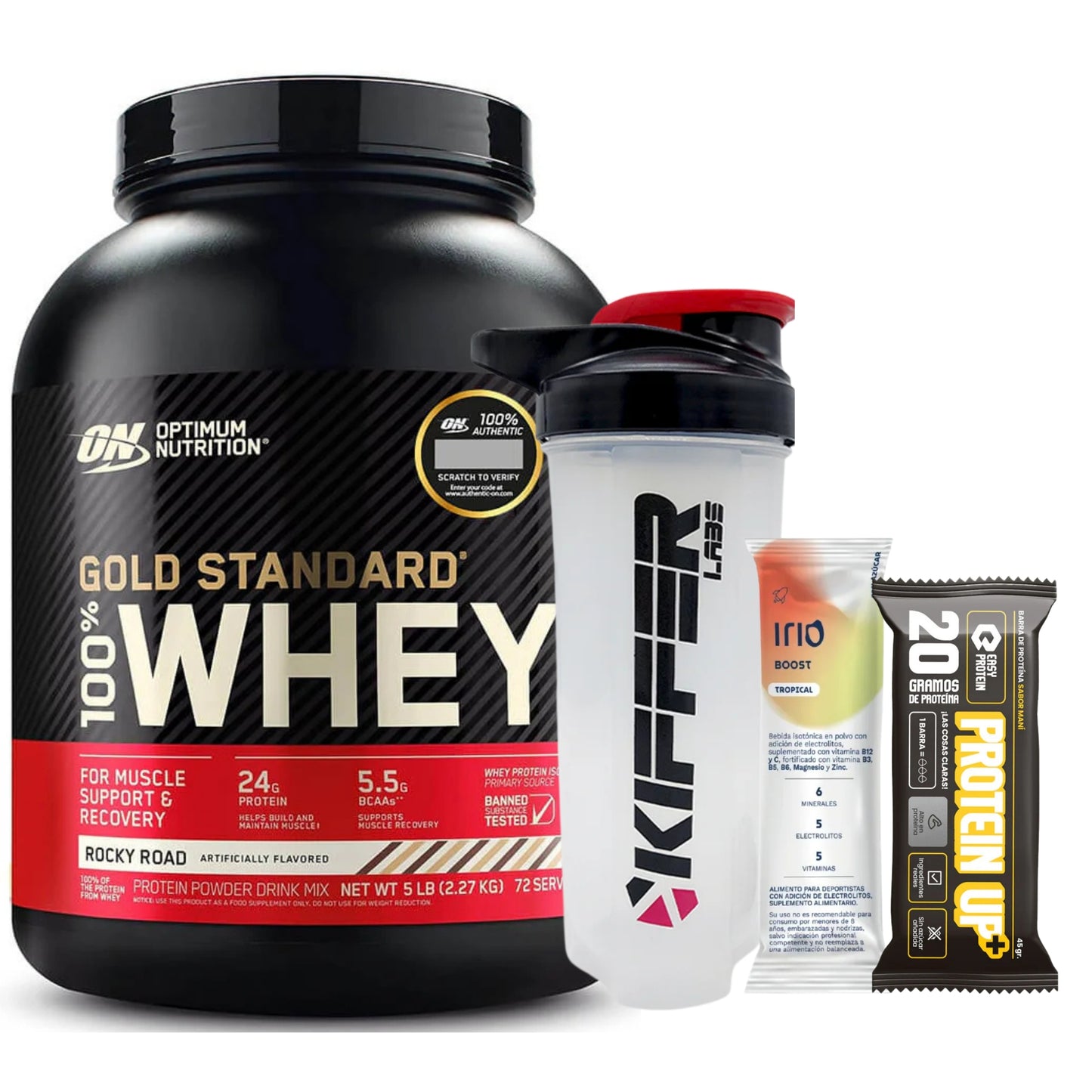 💪 Proteina Whey Gold Standard 100% Whey – (5 lbs / 73 servicios) + SHAKER + BARRITA + HIDRATANTE + ENVÍO GRATIS