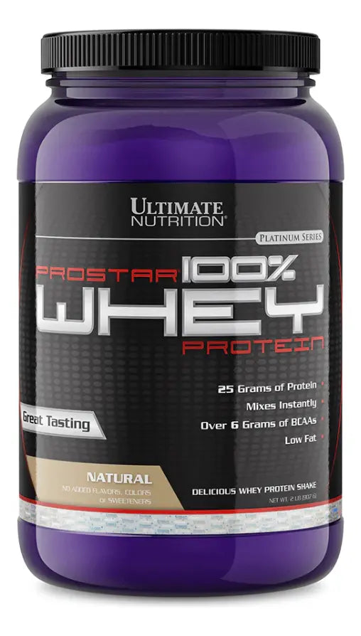 Proteína Prostar 100% Whey Ultimate Nutrition (2lbs/907gr - 30 servicios) + SHAKER + BARRITA + HIDRATANTE + ENVÍO GRATIS
